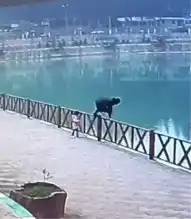 Baba, Göle Düşen Kızını Kurtardı!