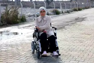Hatay Depremzede Türkan Alaş'a Akülü Sandalye