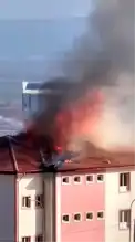 Hatay Hassa'da Okul Çatısında Yangın! Öğrenciler Güvende