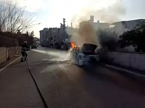 Hatay'da Seyir Halindeki Araçta Yangın!