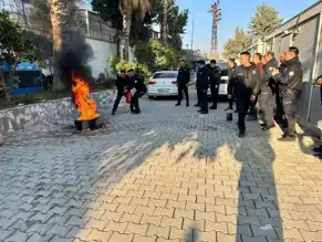 İtfaiye, Polis Personeline Yangın Eğitimi Verdi