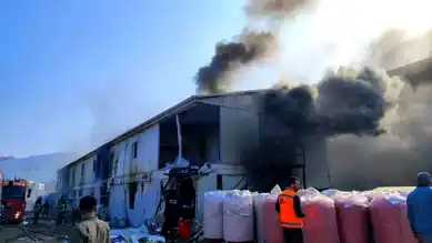 Hatay'da İşçi Yatathanesinde Yangın Paniği!