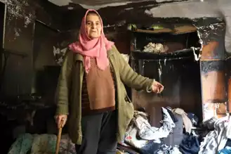 Elektrik Kesintisi Sonucu Çıkan Yangın: Yaşlı Kadın Kurtuldu