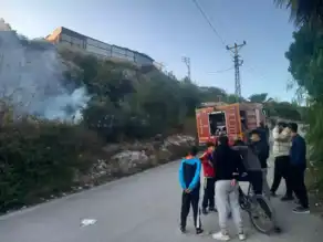 İlçede Bahçe Yangını Söndürüldü