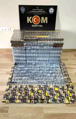 Dörtyol'da 1168 Paket Kaçak Sigara Operasyonu