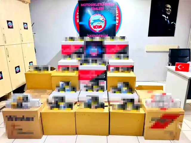 İskenderun'da 340 Bin Kaçak Makaron